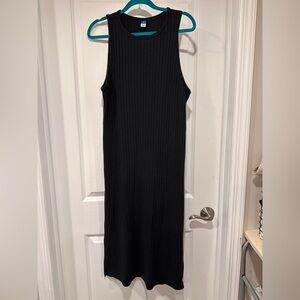 Old Navy Black Halter Sheath Midi Dress